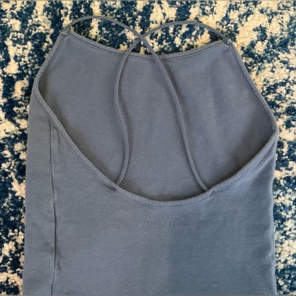 American Eagle Outfitters Open Back Blue Cropped Tank - Picture 5 of 7